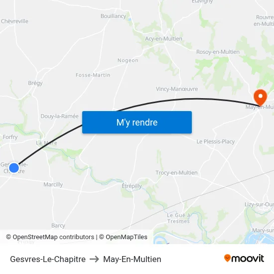Gesvres-Le-Chapitre to May-En-Multien map