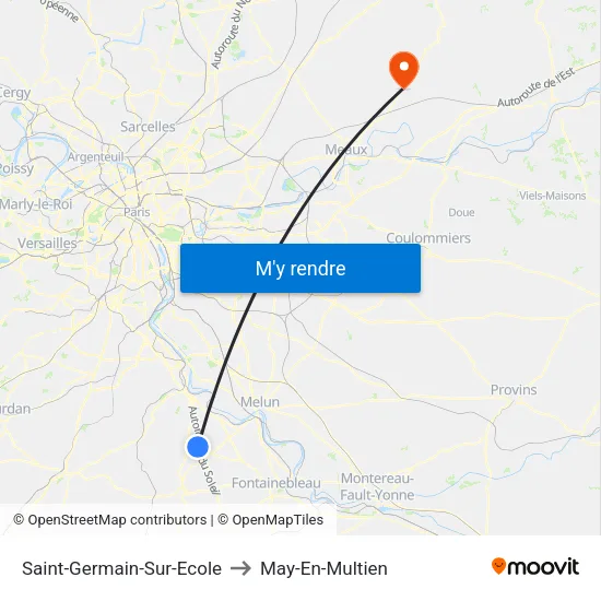 Saint-Germain-Sur-Ecole to May-En-Multien map