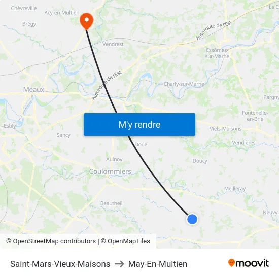 Saint-Mars-Vieux-Maisons to May-En-Multien map