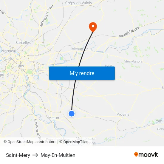 Saint-Mery to May-En-Multien map