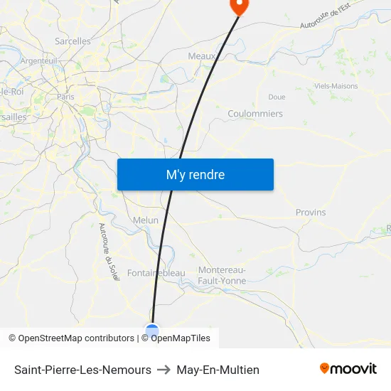 Saint-Pierre-Les-Nemours to May-En-Multien map