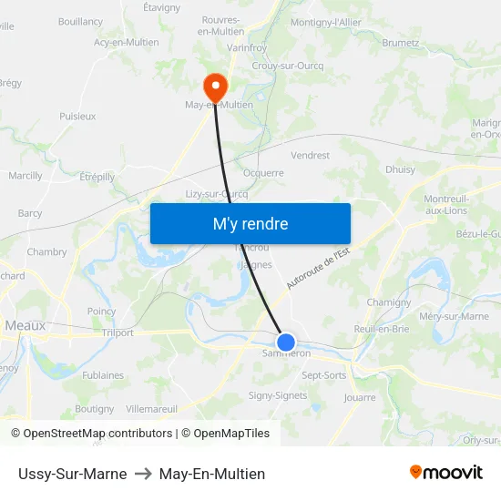 Ussy-Sur-Marne to May-En-Multien map