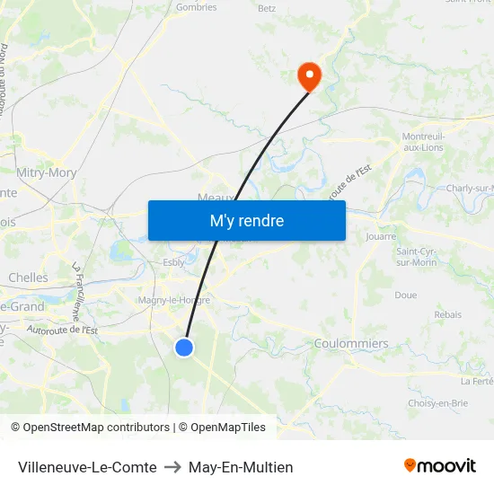 Villeneuve-Le-Comte to May-En-Multien map