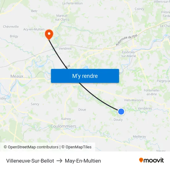 Villeneuve-Sur-Bellot to May-En-Multien map