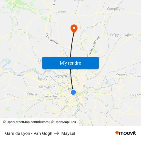 Gare de Lyon - Van Gogh to Maysel map