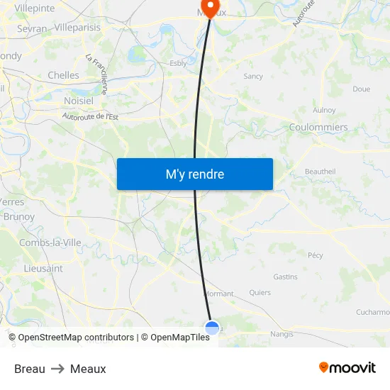 Breau to Meaux map
