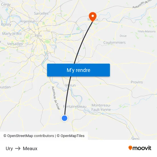 Ury to Meaux map
