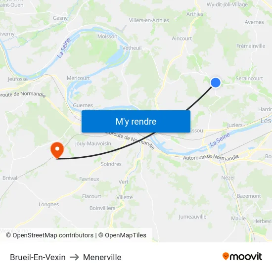 Brueil-En-Vexin to Menerville map