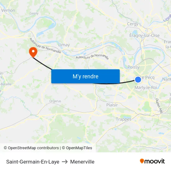 Saint-Germain-En-Laye to Menerville map