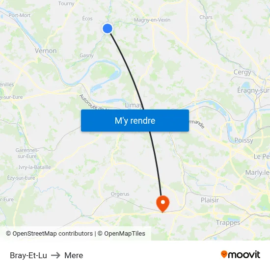 Bray-Et-Lu to Mere map