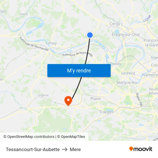 Tessancourt-Sur-Aubette to Mere map
