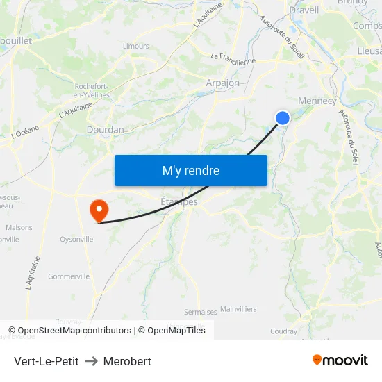 Vert-Le-Petit to Merobert map