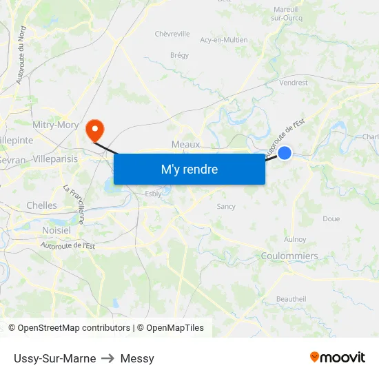 Ussy-Sur-Marne to Messy map