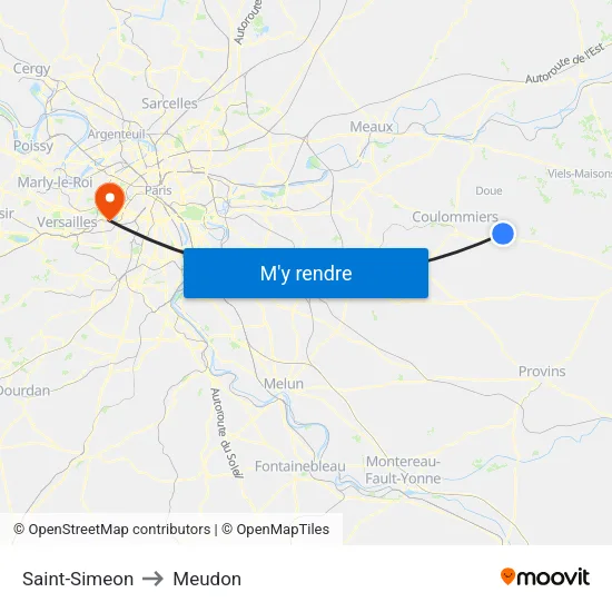 Saint-Simeon to Meudon map