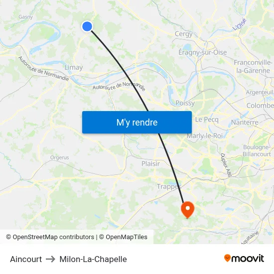 Aincourt to Milon-La-Chapelle map