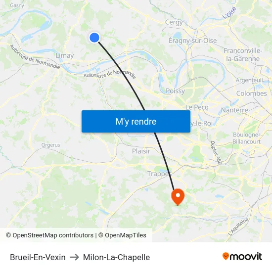 Brueil-En-Vexin to Milon-La-Chapelle map