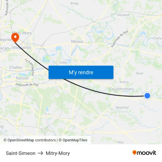 Saint-Simeon to Mitry-Mory map