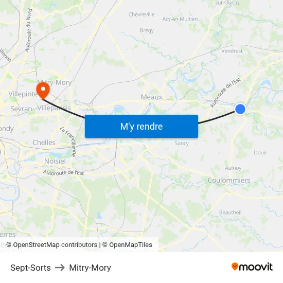 Sept-Sorts to Mitry-Mory map