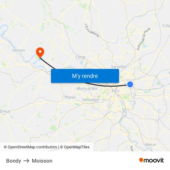 Bondy to Moisson map