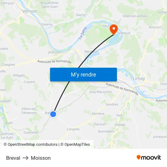 Breval to Moisson map