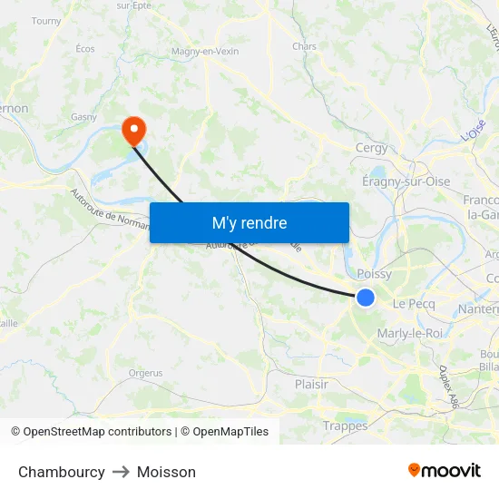 Chambourcy to Moisson map