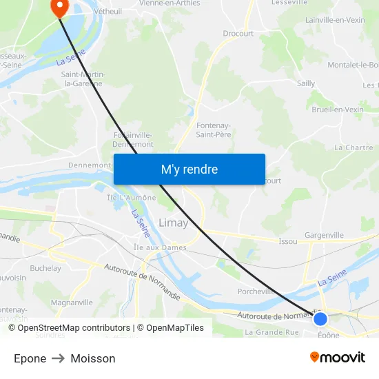 Epone to Moisson map