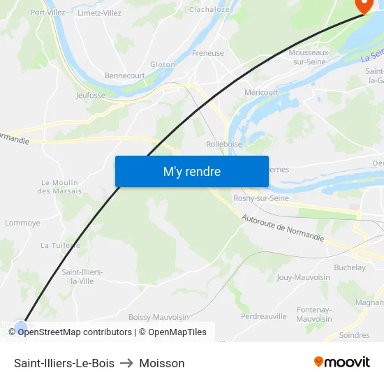 Saint-Illiers-Le-Bois to Moisson map