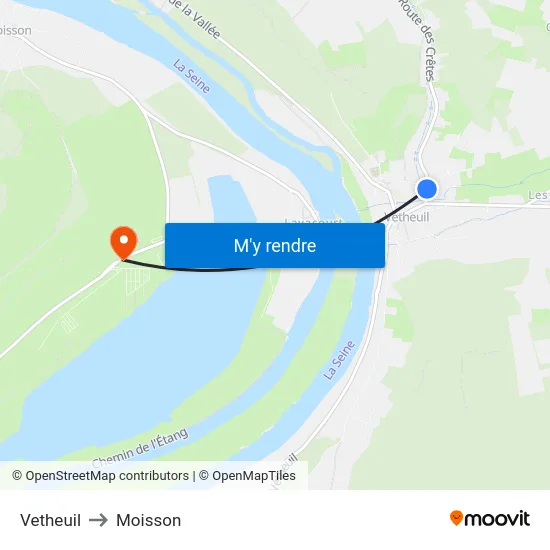 Vetheuil to Moisson map
