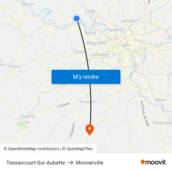 Tessancourt-Sur-Aubette to Monnerville map
