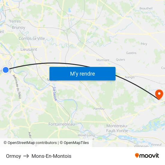 Ormoy to Mons-En-Montois map