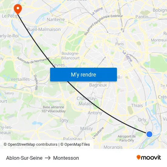 Ablon-Sur-Seine to Montesson map