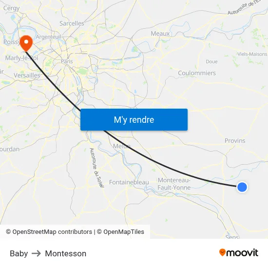 Baby to Montesson map