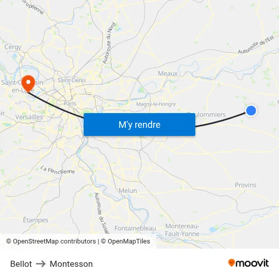 Bellot to Montesson map