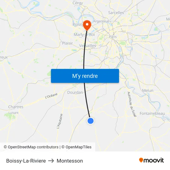 Boissy-La-Riviere to Montesson map