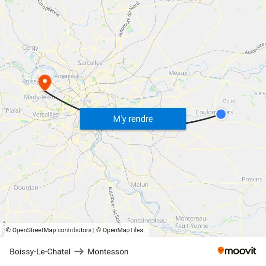 Boissy-Le-Chatel to Montesson map