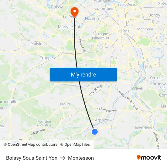 Boissy-Sous-Saint-Yon to Montesson map