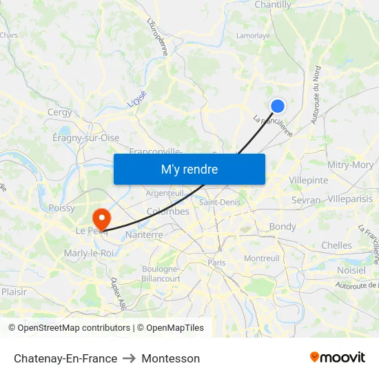 Chatenay-En-France to Montesson map