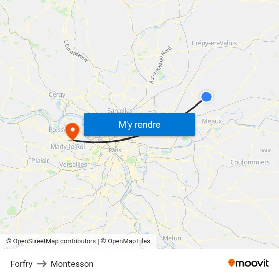 Forfry to Montesson map