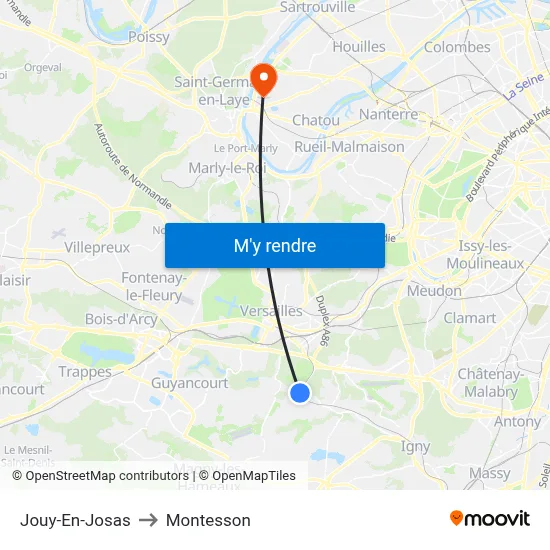 Jouy-En-Josas to Montesson map