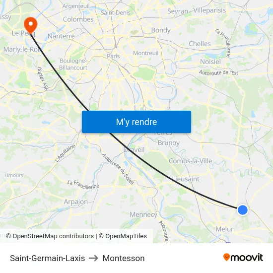 Saint-Germain-Laxis to Montesson map