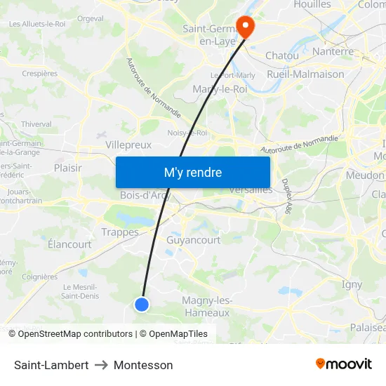 Saint-Lambert to Montesson map