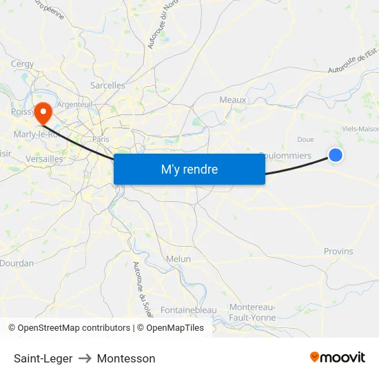 Saint-Leger to Montesson map