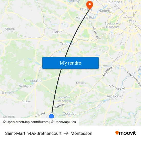 Saint-Martin-De-Brethencourt to Montesson map
