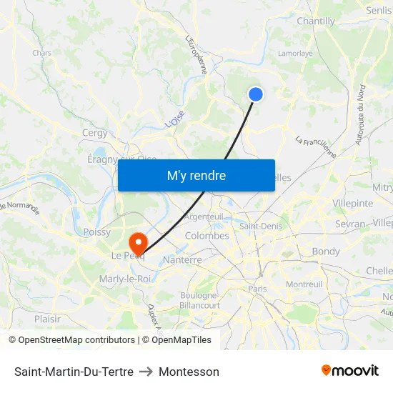Saint-Martin-Du-Tertre to Montesson map