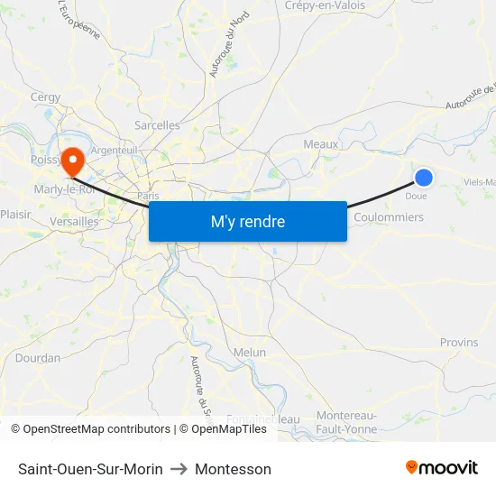 Saint-Ouen-Sur-Morin to Montesson map