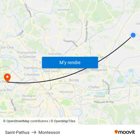 Saint-Pathus to Montesson map