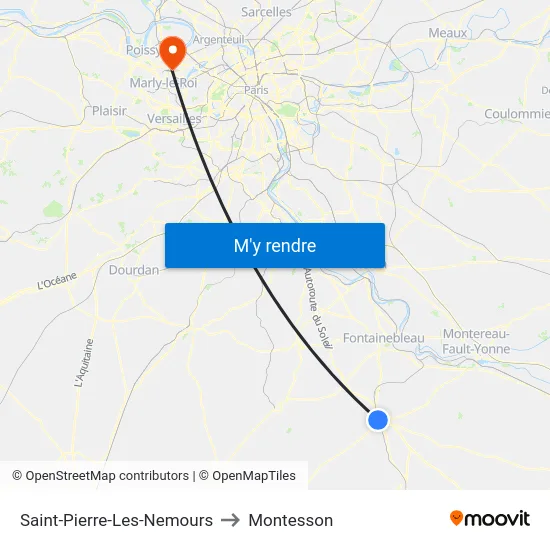 Saint-Pierre-Les-Nemours to Montesson map