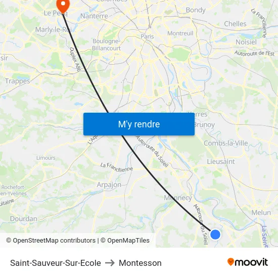Saint-Sauveur-Sur-Ecole to Montesson map