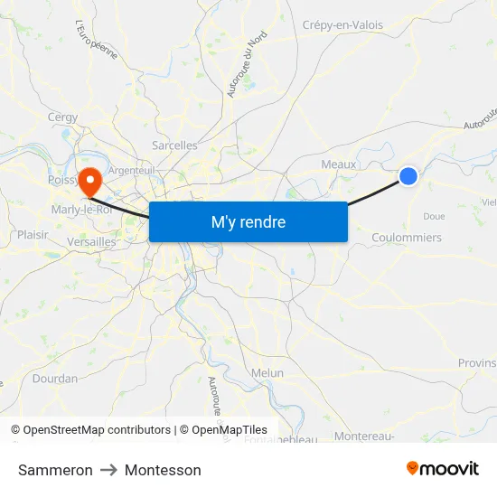 Sammeron to Montesson map