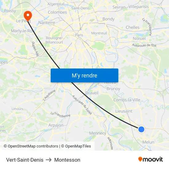 Vert-Saint-Denis to Montesson map